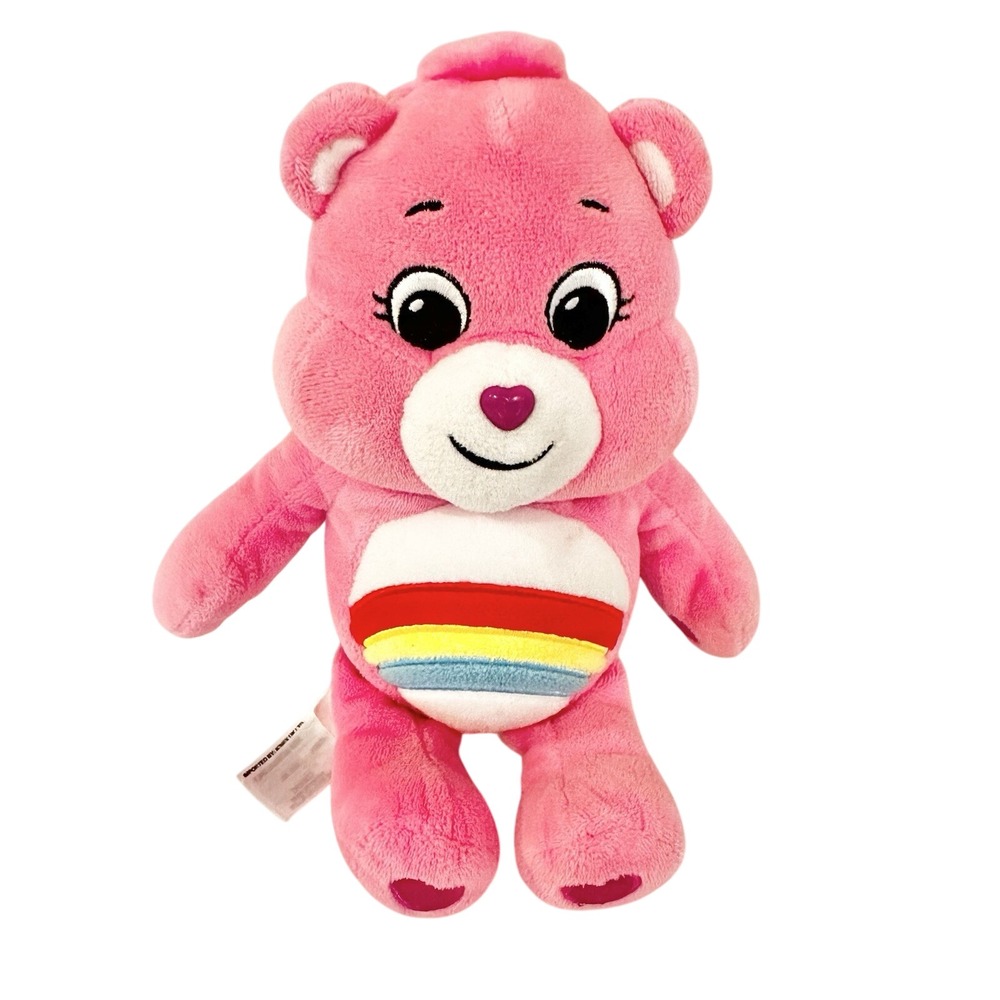 Care Bears Good Cheer Bear Unlock‎ The Magic Stuffed Plush Bear Rainbow 10"